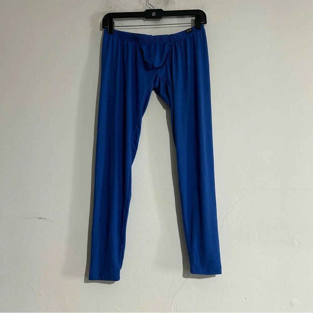 N2N Bodywear Blue Brushed Pouch Tights Large NWT - Picture 1 of 5